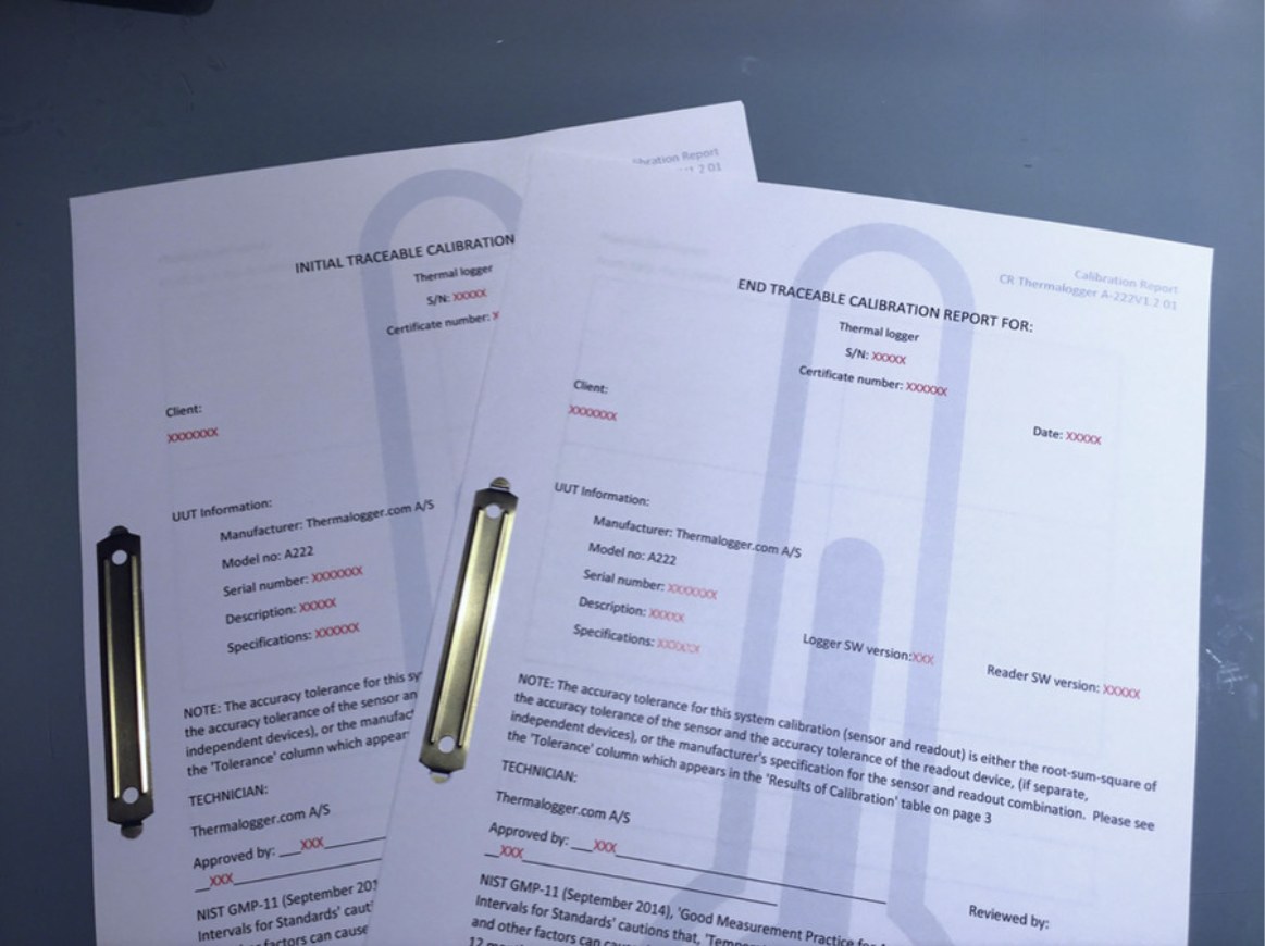 Traceable calibration reports